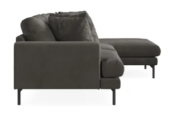 Menard 3-seters Høyrevendt L-formet Divansofa i Manchester - Mørk grå - Møbler - Sofaer - Sofa med sjeselong - 3 seters sofa med divan
