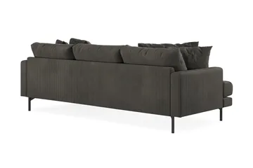 Menard 3-seters Høyrevendt L-formet Divansofa i Manchester - Mørk grå - Møbler - Sofaer - Sofa med sjeselong - 3 seters sofa med divan