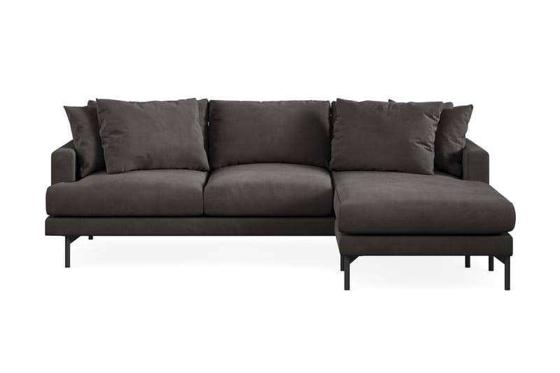 Menard 3-seters Høyrevendt L-formet Divansofa i Manchester - Mørk grå - Møbler - Sofaer - Sofa med sjeselong