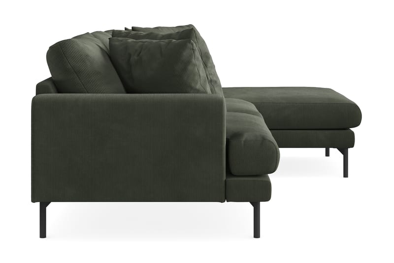 Menard 3-seters Høyrevendt L-formet Divansofa i Manchester - Mørk grønn - Møbler - Sofaer - Sofa med sjeselong