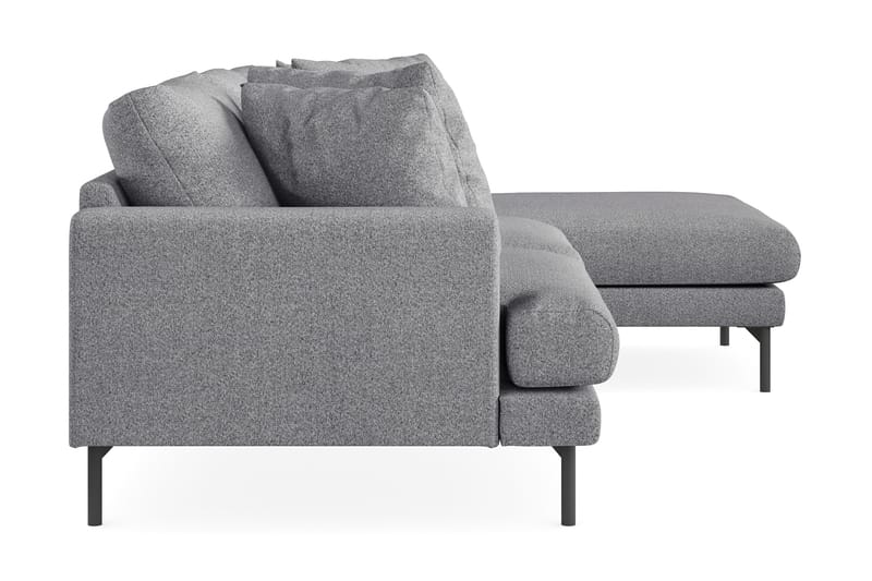 Menard 3-seters Høyrevendt L-formet Divansofa i Stoff - Grå - Møbler - Sofaer - Sofa med sjeselong