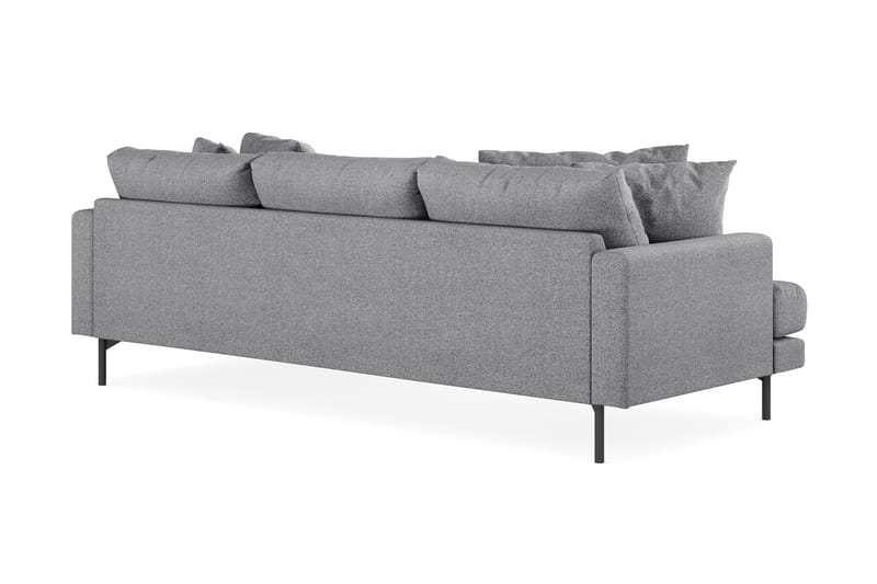 Menard 3-seters Høyrevendt L-formet Divansofa i Stoff - Grå - Møbler - Sofaer - Sofa med sjeselong