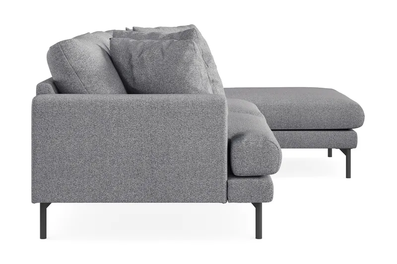 Menard 3-seters Høyrevendt L-formet Divansofa i Stoff - Grå - Møbler - Sofaer - Sofa med sjeselong - 3 seters sofa med divan