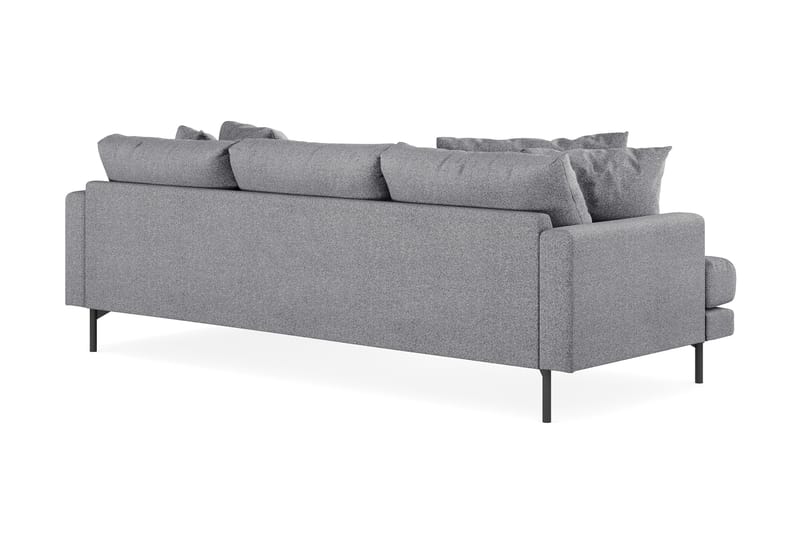 Menard 3-seters Høyrevendt L-formet Divansofa i Stoff - Grå - Møbler - Sofaer - Sofa med sjeselong - 3 seters sofa med divan