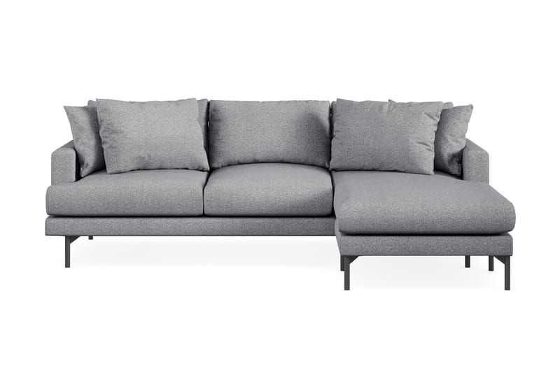Menard 3-seters Høyrevendt L-formet Divansofa i Stoff - Grå - Møbler - Sofaer - Sofa med sjeselong - 3 seters sofa med divan