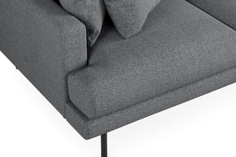 Menard 3-seters Høyrevendt L-formet Divansofa i Stoff - Mørk grå - Møbler - Sofaer - Sofa med sjeselong