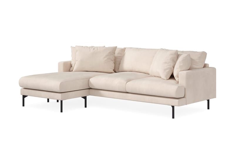 Menard 3-seters Venstrevendt Dyp L-formet Divansofa i Manchester - Beige - Møbler - Sofaer - Sofa med sjeselong - 3 seters sofa med divan