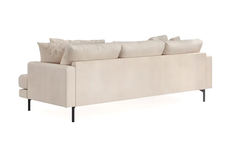 Menard 3-seters Venstrevendt Dyp L-formet Divansofa i Manchester - Beige - Møbler - Sofaer - Sofa med sjeselong - 3 seters sofa med divan
