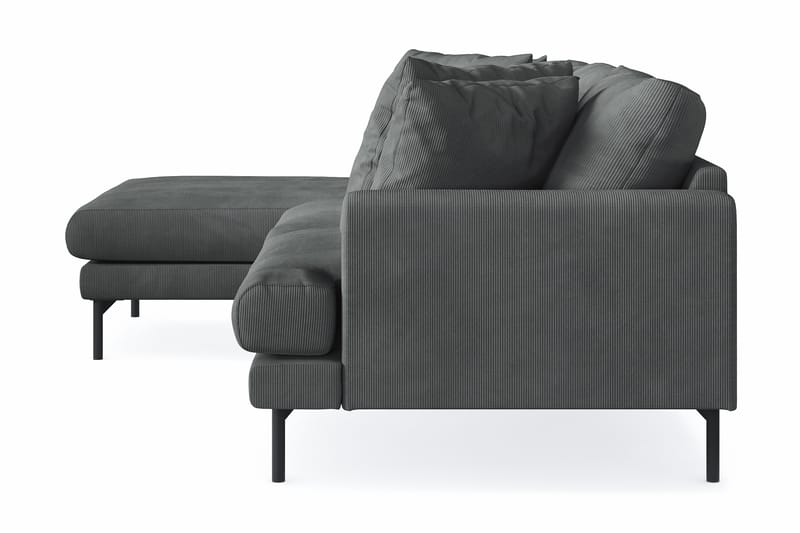Menard 3-seters Venstrevendt L-formet Divansofa i Manchester - Grå - Møbler - Sofaer - Sofa med sjeselong