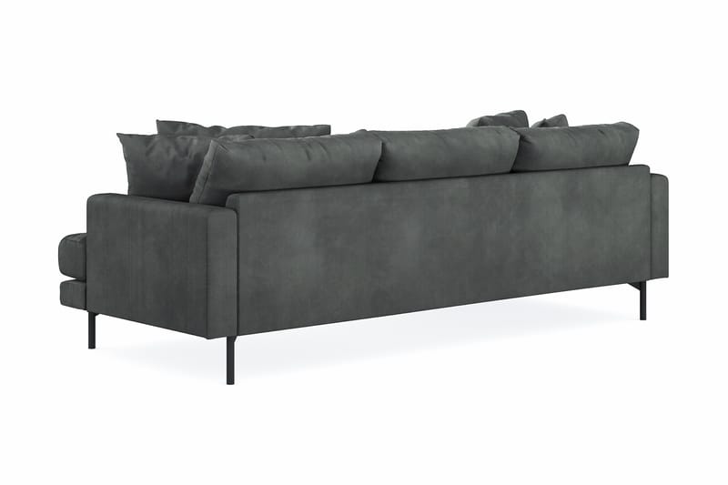 Menard 3-seters Venstrevendt L-formet Divansofa i Manchester - Grå - Møbler - Sofaer - Sofa med sjeselong