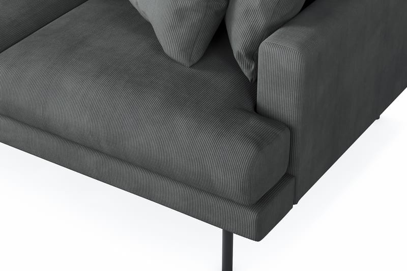 Menard 3-seters Venstrevendt L-formet Divansofa i Manchester - Grå - Møbler - Sofaer - Sofa med sjeselong
