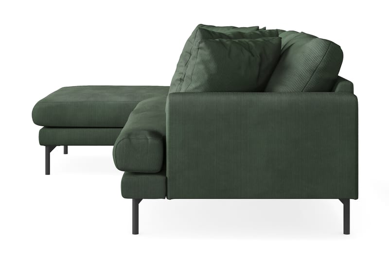 Menard 3-seters Venstrevendt L-formet Divansofa i Manchester - Grønn - Møbler - Sofaer - Sofa med sjeselong