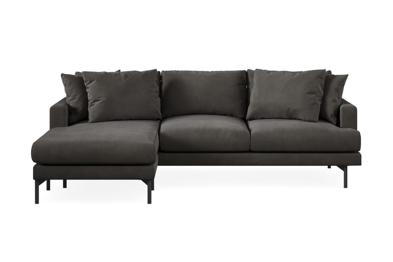Menard 3-seters Venstrevendt L-formet Divansofa i Manchester - Mørk grå - Møbler - Sofaer - Sofa med sjeselong