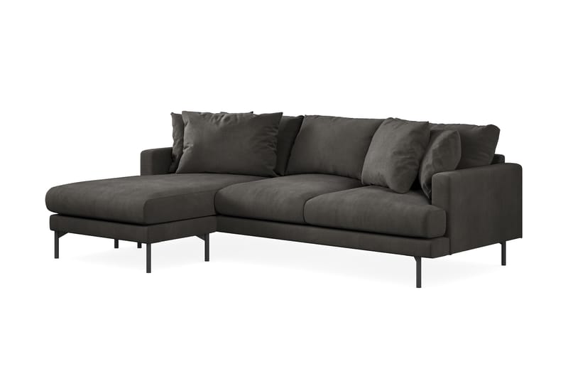 Menard 3-seters Venstrevendt L-formet Divansofa i Manchester - Mørk grå - Møbler - Sofaer - Sofa med sjeselong