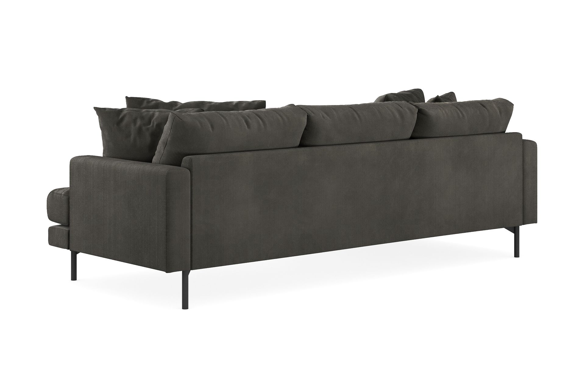 Menard 3-seters Venstrevendt L-formet Divansofa i Manchester - Mørk grå - Møbler - Sofaer - Sofa med sjeselong