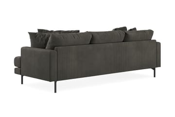 Menard 3-seters Venstrevendt L-formet Divansofa i Manchester - Mørk grå - Møbler - Sofaer - Sofa med sjeselong