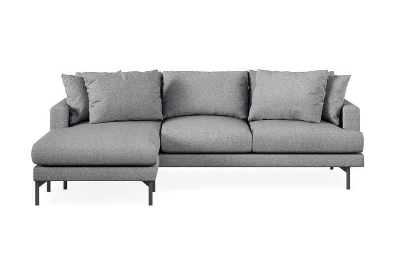 Menard 3-seters Venstrevendt L-formet Divansofa i Stoff - Grå - Møbler - Sofaer - Sofa med sjeselong