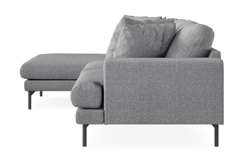 Menard 3-seters Venstrevendt L-formet Divansofa i Stoff - Grå - Møbler - Sofaer - Sofa med sjeselong