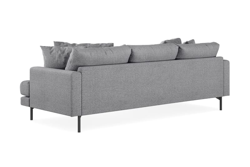 Menard 3-seters Venstrevendt L-formet Divansofa i Stoff - Grå - Møbler - Sofaer - Sofa med sjeselong - 3 seters sofa med divan