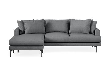 Menard 3-seters Venstrevendt L-formet Divansofa i Stoff - Mørk grå - Møbler - Sofaer - Sofa med sjeselong