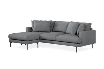 Menard 3-seters Venstrevendt L-formet Divansofa i Stoff - Mørk grå - Møbler - Sofaer - Sofa med sjeselong