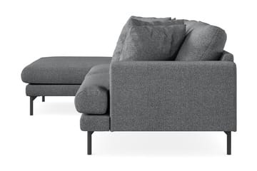 Menard 3-seters Venstrevendt L-formet Divansofa i Stoff - Mørk grå - Møbler - Sofaer - Sofa med sjeselong