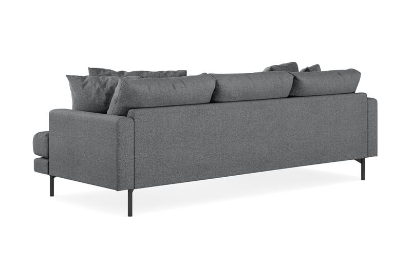 Menard 3-seters Venstrevendt L-formet Divansofa i Stoff - Mørk grå - Møbler - Sofaer - Sofa med sjeselong
