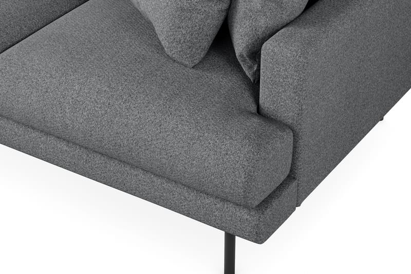 Menard 3-seters Venstrevendt L-formet Divansofa i Stoff - Mørk grå - Møbler - Sofaer - Sofa med sjeselong