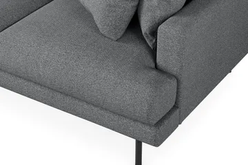Menard 3-seters Venstrevendt L-formet Divansofa i Stoff - Mørk grå - Møbler - Sofaer - Sofa med sjeselong - 3 seters sofa med divan