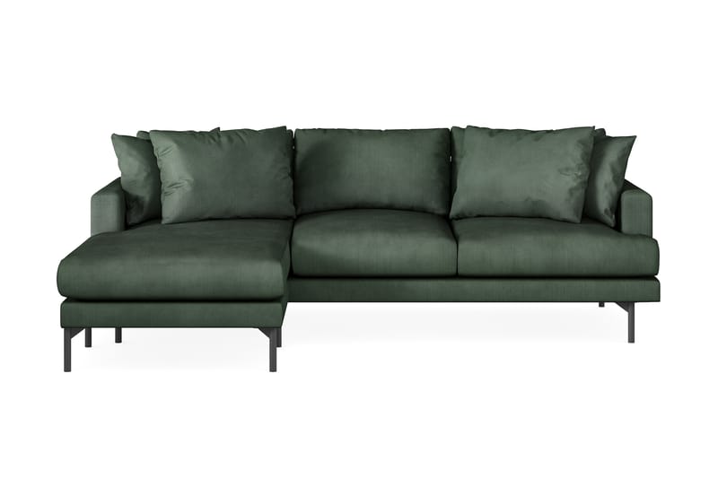 Menard 4-seters Divansofa - Grønn - Sofa med sjeselong - 4 seters sofa med divan