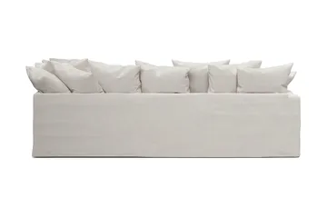 Menard 4-seters Høyrevendt Dyp L-formet Sjeselongsofa i Stoff - Beige - Møbler - Sofaer - Sofa med sjeselong - 4 seters sofa med divan
