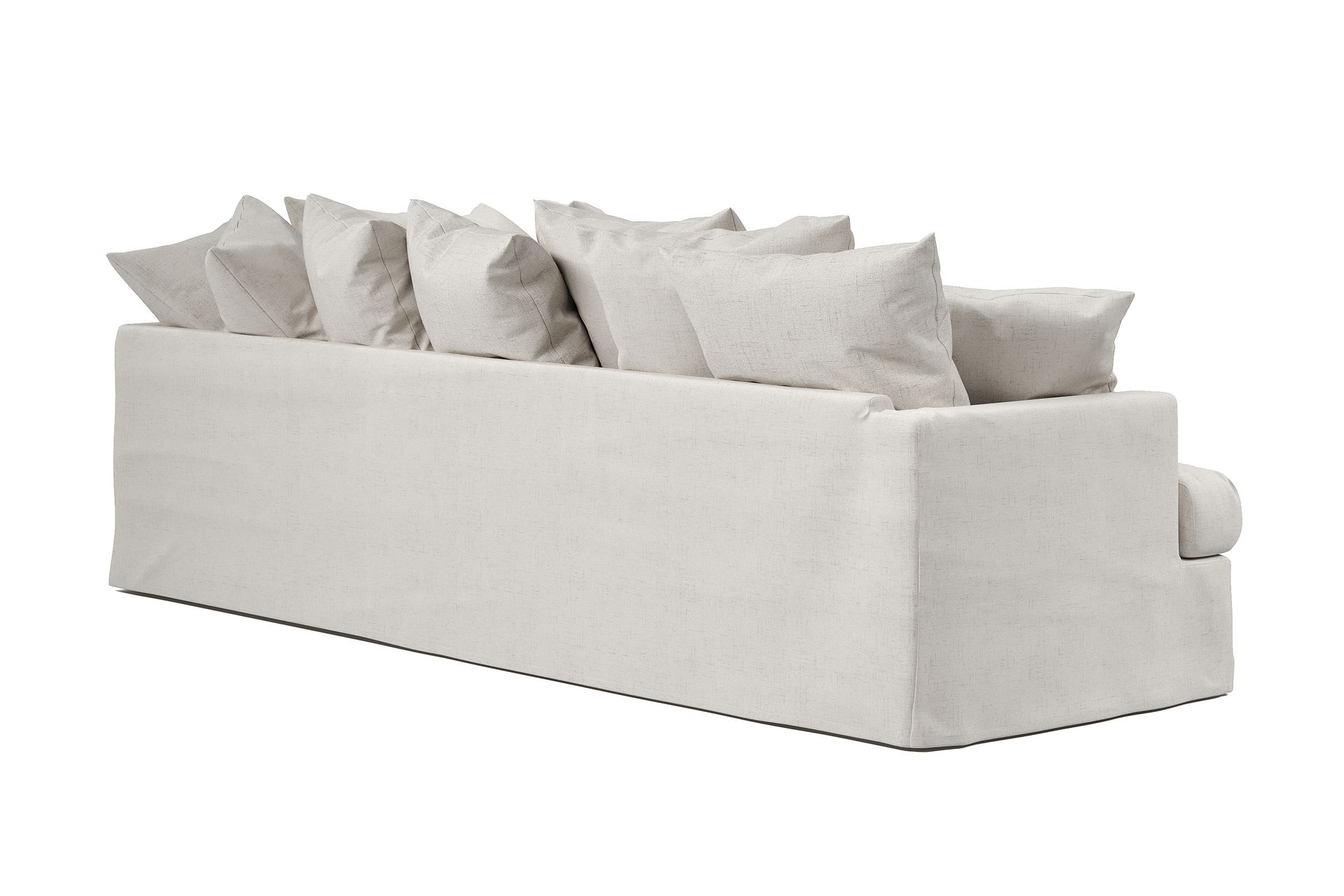 Menard 4-seters Høyrevendt L-formet Sjeselongsofa i Bouclé - Hvit - Møbler - Sofaer - Sofa med sjeselong - 4 seters sofa med divan