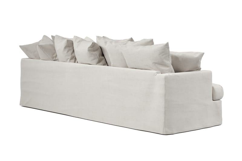 Menard 4-seters Høyrevendt L-formet Sjeselongsofa i Bouclé - Hvit - Møbler - Sofaer - Sofa med sjeselong - 4 seters sofa med divan