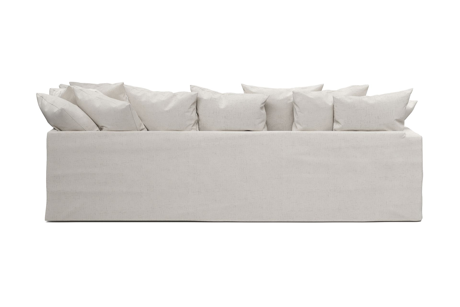 Menard 4-seters Høyrevendt L-formet Sjeselongsofa i Bouclé - Hvit - Møbler - Sofaer - Sofa med sjeselong - 4 seters sofa med divan