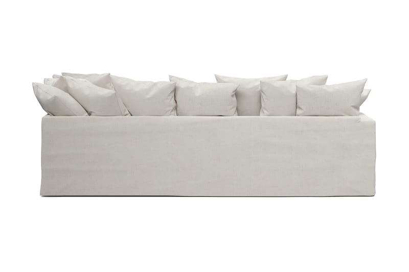 Menard 4-seters Høyrevendt L-formet Sjeselongsofa i Bouclé - Hvit - Møbler - Sofaer - Sofa med sjeselong - 4 seters sofa med divan