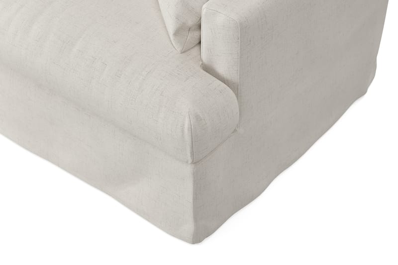 Menard 4-seters Høyrevendt L-formet Sjeselongsofa i Bouclé - Hvit - Møbler - Sofaer - Sofa med sjeselong - 4 seters sofa med divan