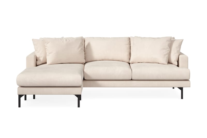 Menard 4-seters Venstrevendt Dyp L-formet Divansofa i Manchester - Beige - Møbler - Sofaer - Sofa med sjeselong