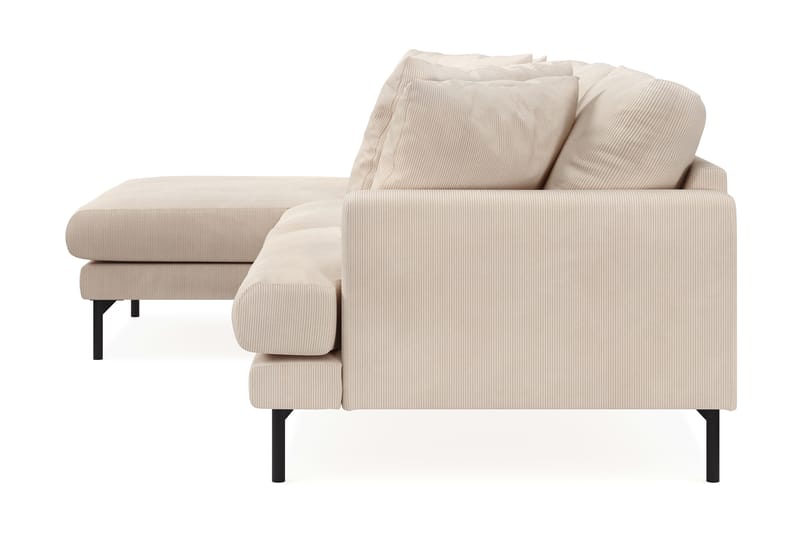 Menard 4-seters Venstrevendt Dyp L-formet Divansofa i Manchester - Beige - Møbler - Sofaer - Sofa med sjeselong
