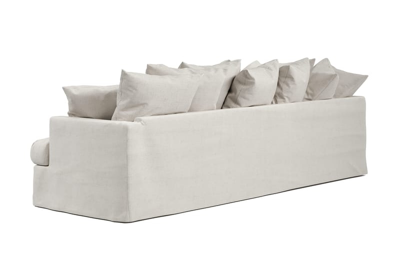 Menard 4-seters Venstrevendt Dyp L-formet Sjeselongsofa i Stoff - Beige - Møbler - Sofaer - Sofa med sjeselong - 4 seters sofa med divan