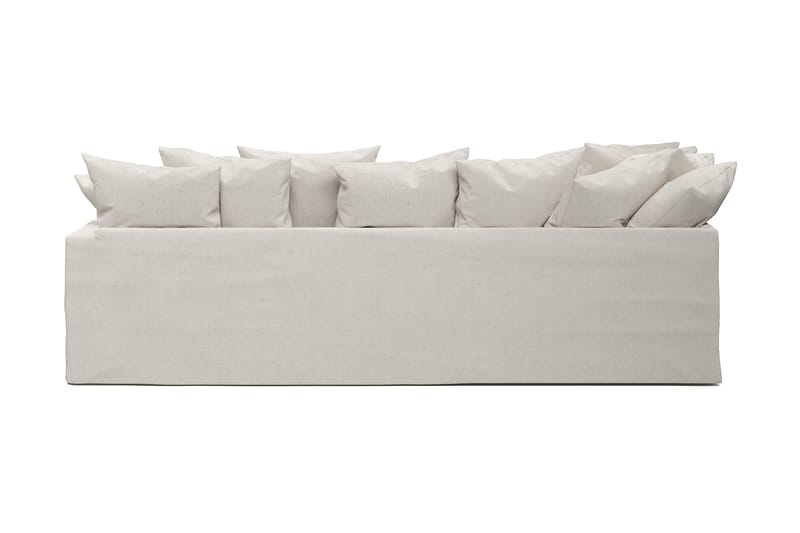 Menard 4-seters Venstrevendt Dyp L-formet Sjeselongsofa i Stoff - Beige - Møbler - Sofaer - Sofa med sjeselong - 4 seters sofa med divan