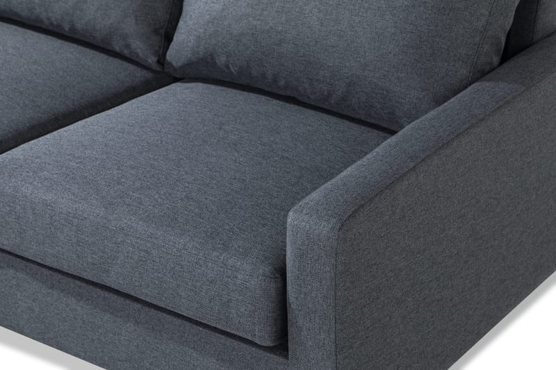 Peppe 4-seters Venstrevendt L-formet Sjeselongsofa i Stoff - Mørk grå - Møbler - Sofaer - Sofa med sjeselong - 4 seters sofa med divan