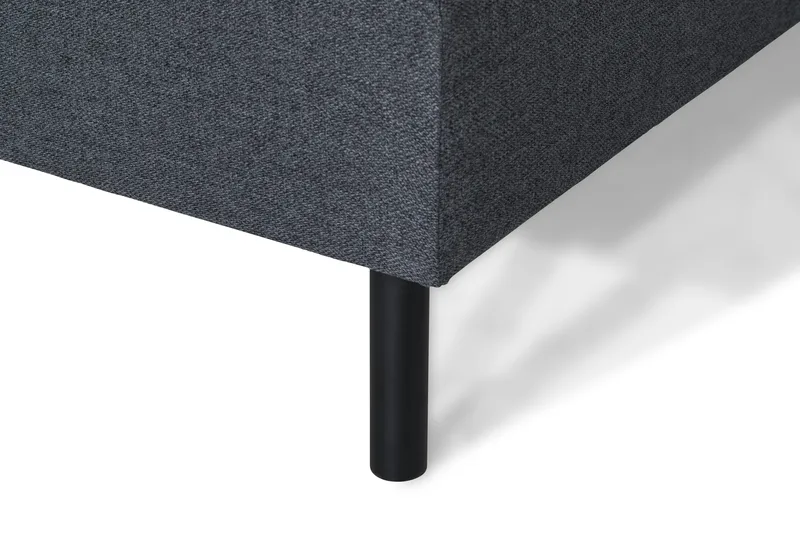 Peppe 4-seters Venstrevendt L-formet Sjeselongsofa i Stoff - Mørk grå - Møbler - Sofaer - Sofa med sjeselong - 4 seters sofa med divan