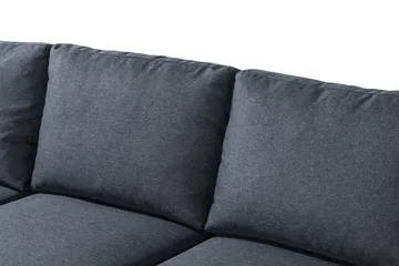 Peppe 4-seters Venstrevendt L-formet Sjeselongsofa i Stoff - Mørk grå - Møbler - Sofaer - Sofa med sjeselong - 4 seters sofa med divan