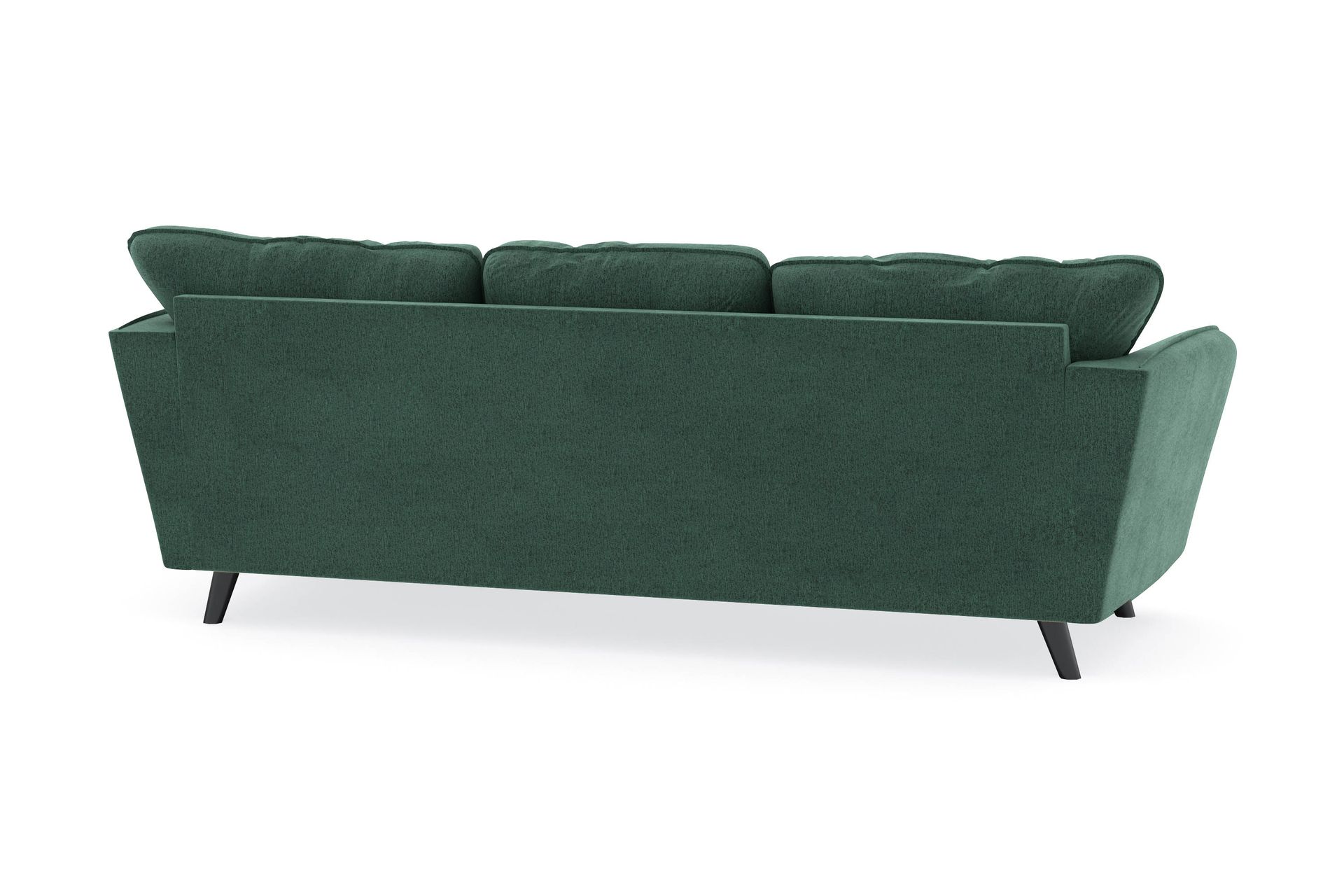 Trend Lyx 3-seters Høyrevendt L-formet Sjeselongsofa i Fløyel - Mørkegrønn - Møbler - Sofaer - Sofa med sjeselong