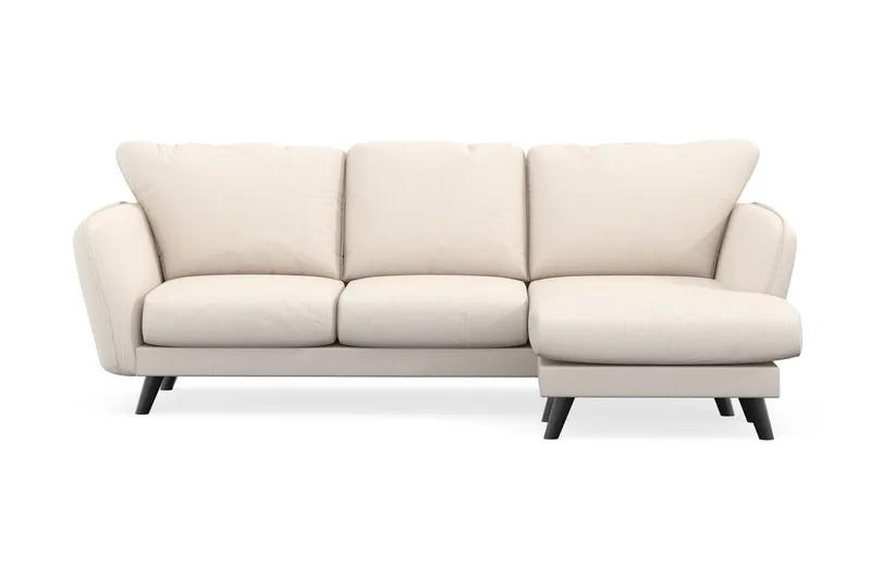 Trend Lyx 3-seters Høyrevendt L-formet Sjeselongsofa i Manchester, Beige