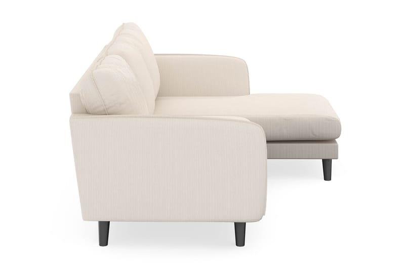 Trend Lyx 3-seters Høyrevendt L-formet Sjeselongsofa i Manchester - Beige - Møbler - Sofaer - Sofa med sjeselong - 4 seters sofa med divan