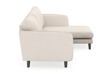 Trend Lyx 3-seters Høyrevendt L-formet Sjeselongsofa i Stoff - Beige - Møbler - Sofaer - Sofa med sjeselong