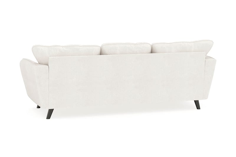 Trend Lyx 3-seters Venstrevendt L-formet Sjeselongsofa i Bouclé - Hvit - Møbler - Sofaer - Sofa med sjeselong - 4 seters sofa med divan