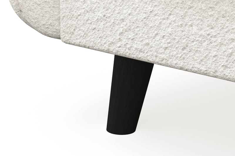 Trend Lyx 3-seters Venstrevendt L-formet Sjeselongsofa i Bouclé - Hvit - Møbler - Sofaer - Sofa med sjeselong