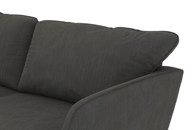 Trend Lyx 3-seters Venstrevendt L-formet Sjeselongsofa i Manchester - Mørk grå - Møbler - Sofaer - Sofa med sjeselong
